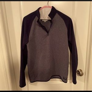 Men's Old Navy quarter zip sweater gray and navy